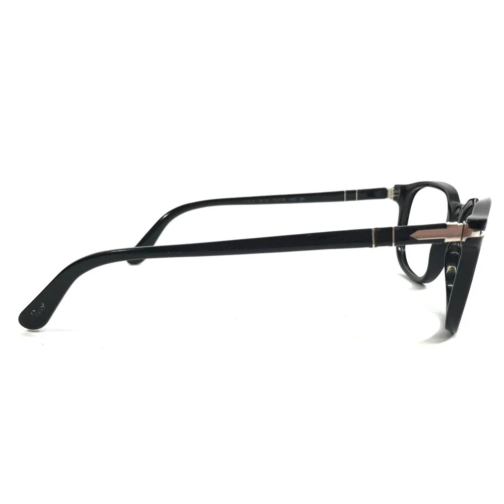 Persol Eyeglasses Frames 3019-S 95/31 Shiny Black Square Full Rim 52-18-140